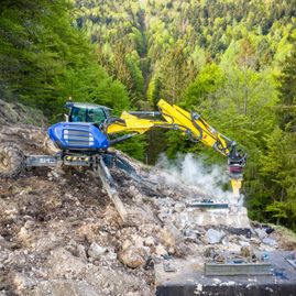 Erdbewegungen- Schreitbagger Handl Mike 8