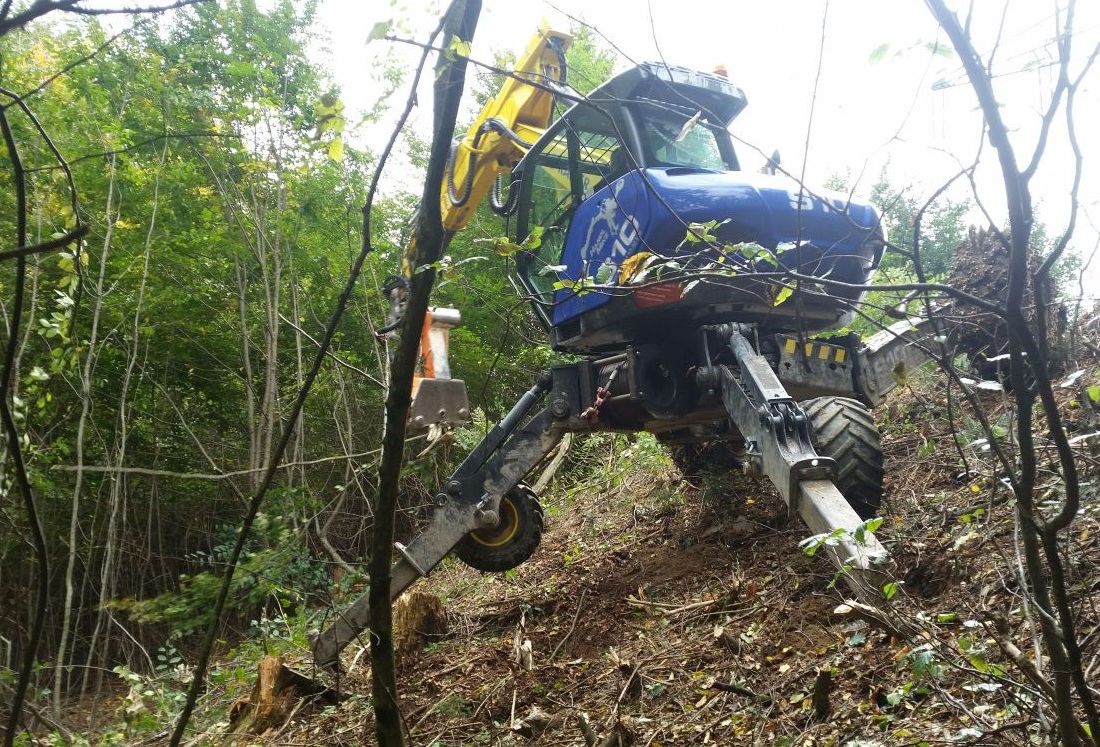 Erdbewegungen- Schreitbagger Handl Mike 19